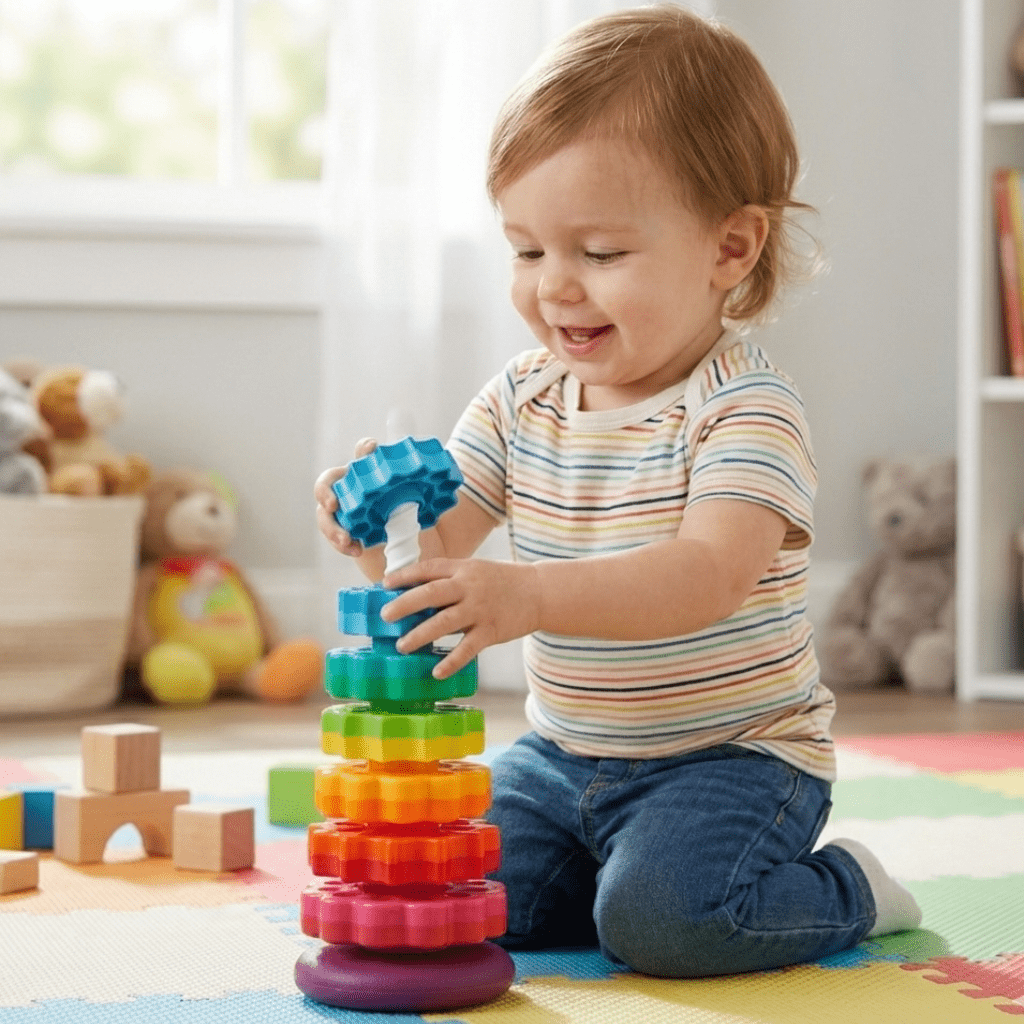 BrightNest LittleLayer Montessori Stacking Toy — Coordination Builder