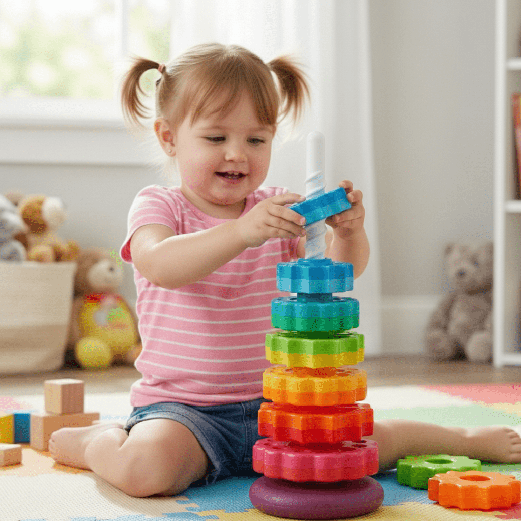BrightNest LittleLayer Montessori Stacking Toy — Coordination Builder