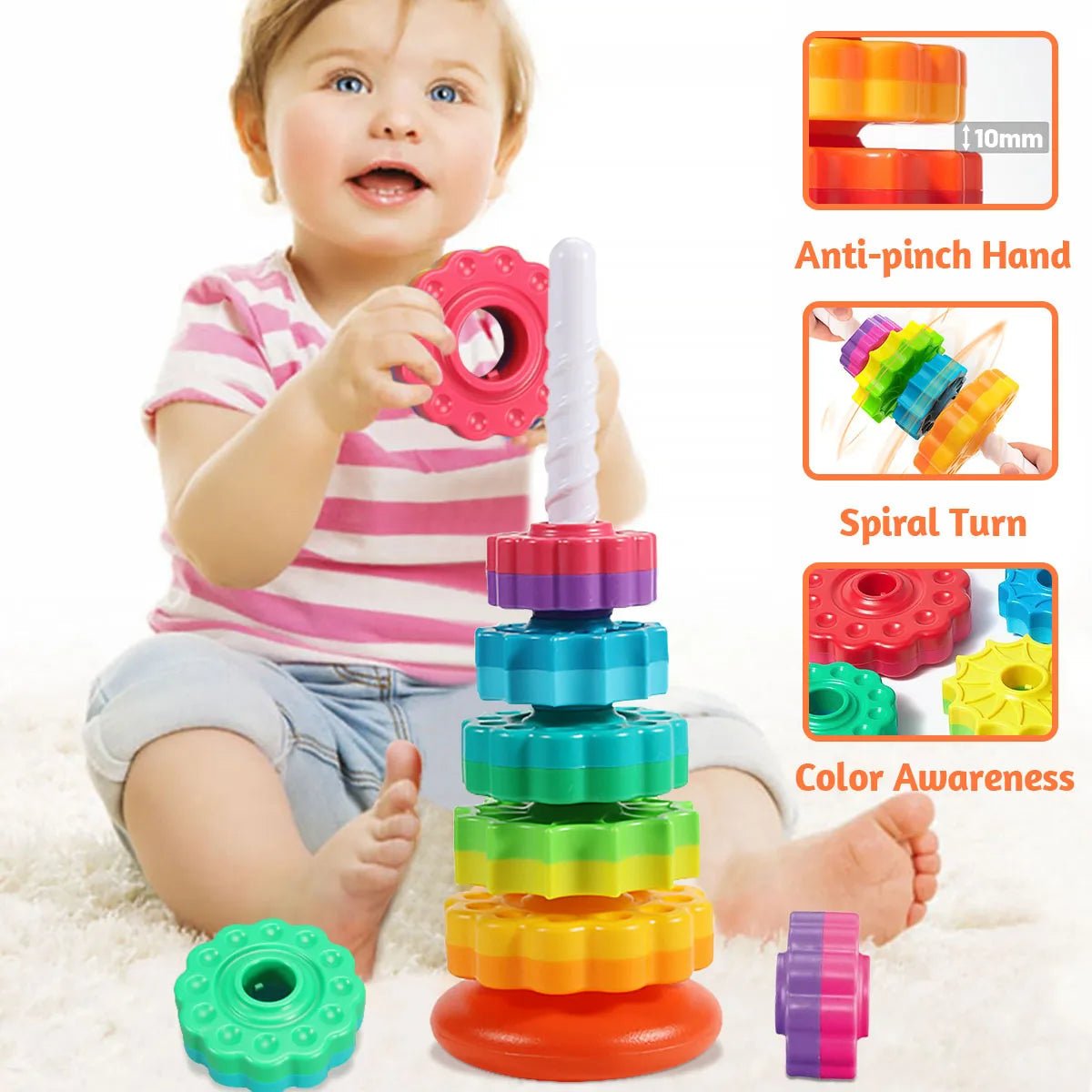 BrightNest LittleLayer Montessori Stacking Toy — Coordination Builder