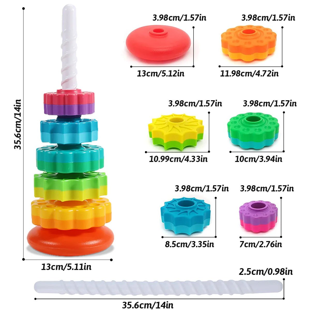 BrightNest LittleLayer Montessori Stacking Toy — Coordination Builder