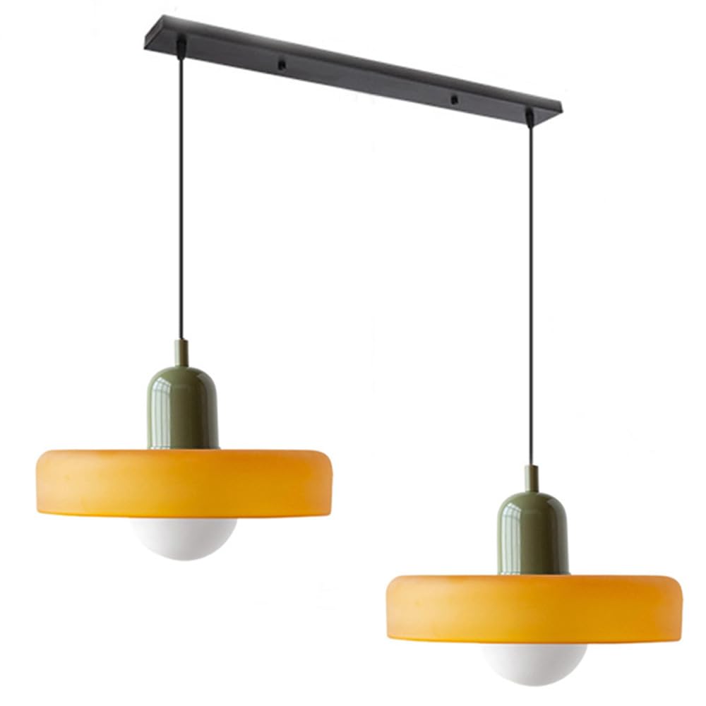 Luccon-pendellampe med dobbeltglas, G9, 35 cm