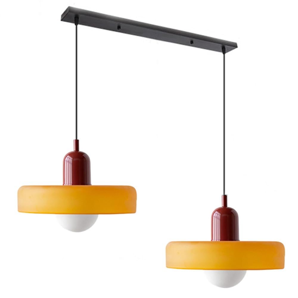 Luccon-pendellampe med dobbeltglas, G9, 35 cm