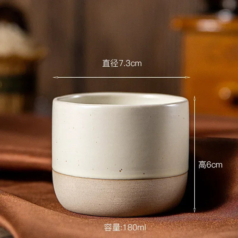 Käsintehty japanilainen wabi-sabi-keraaminen kuppi — 100ml, 180ml, 230ml