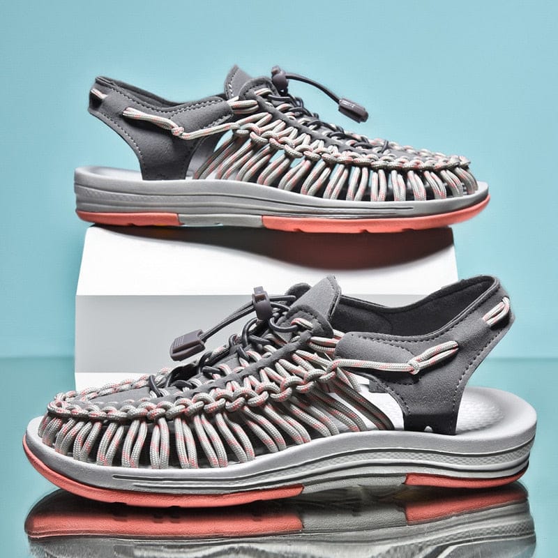 Women's Woven Sandals — Breathable, Flexible Rubber Sole