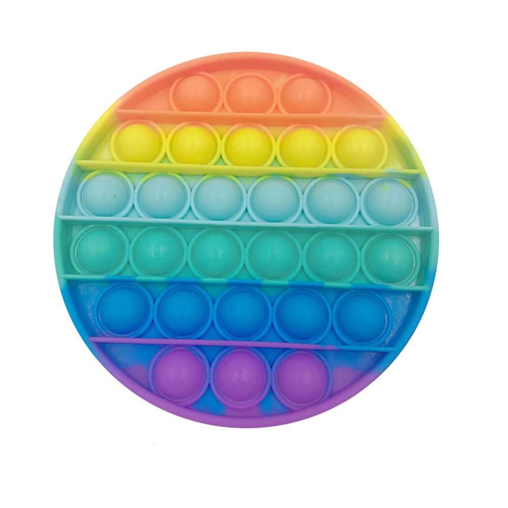 CalmWave Anti-Stress Ball — Pocket-Sized Push Pop Bubble Fidget, Rainbow