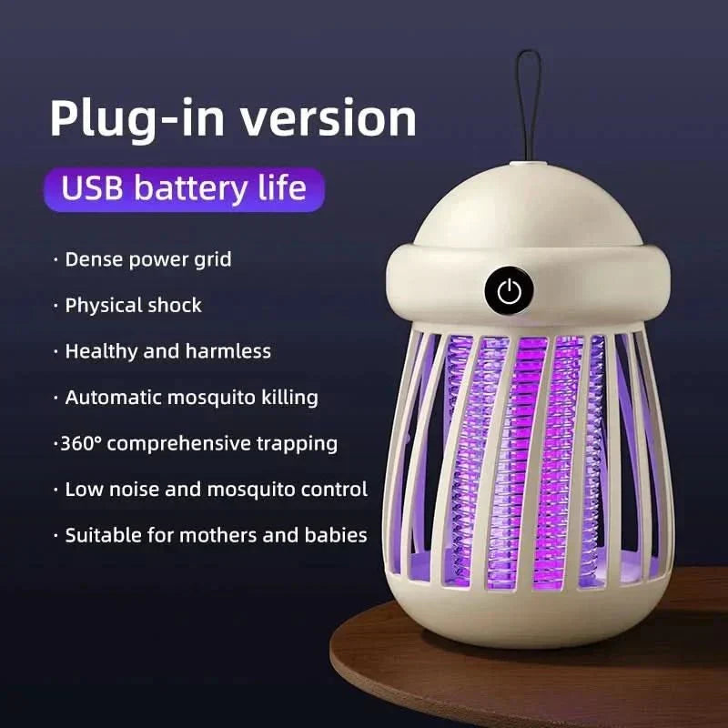 NovaGuard Mosquito Killer Lamp — 395nm UV Light, 3000V Electric Shock, Rechargeable