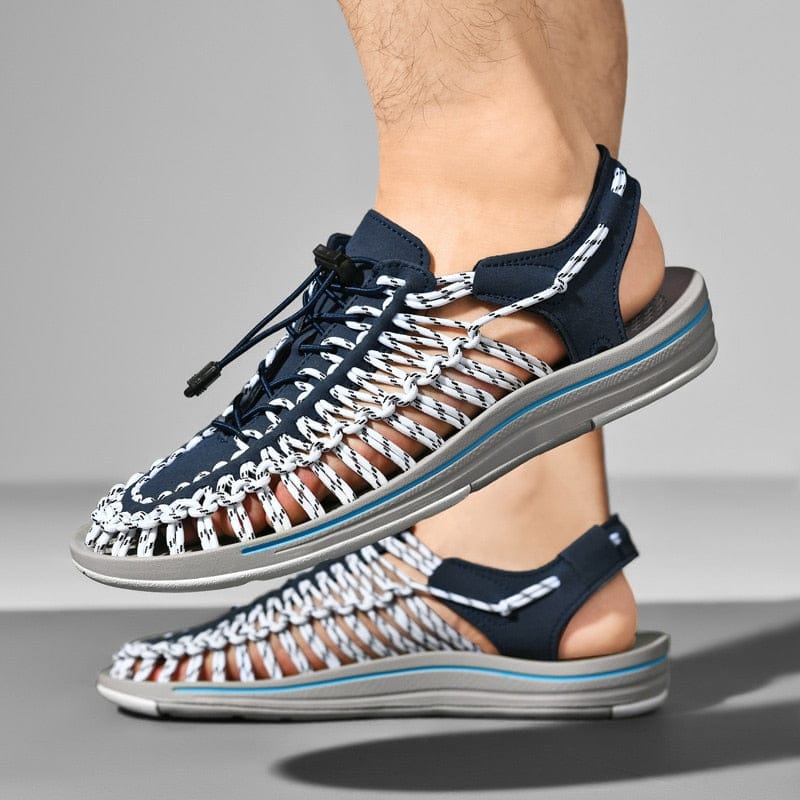 Women's Woven Sandals — Breathable, Flexible Rubber Sole