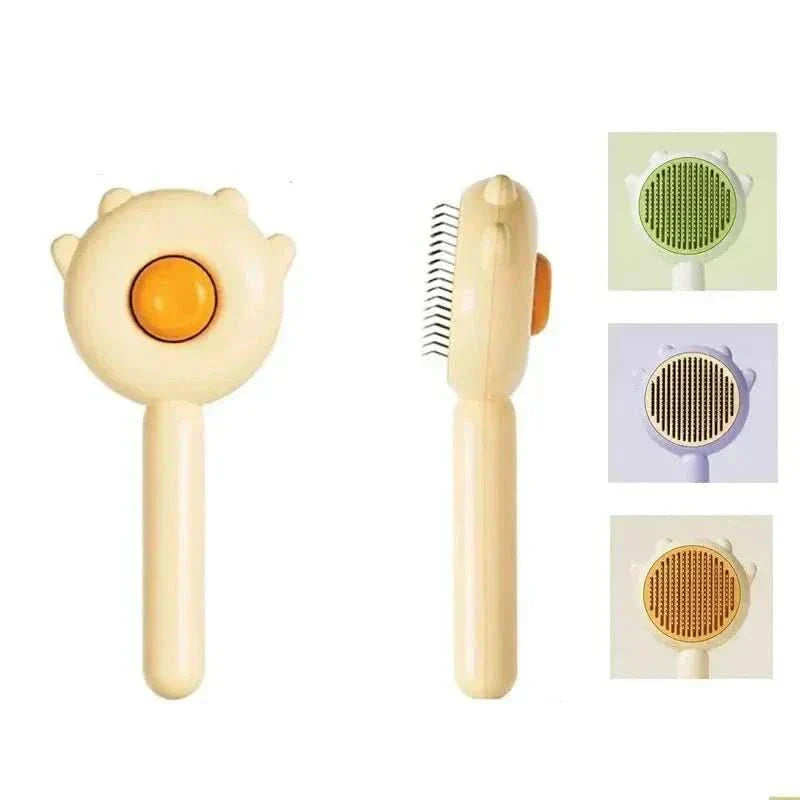 AuroraGrom Ergonomic Grooming and Massaging Brush — Dogs and Cats