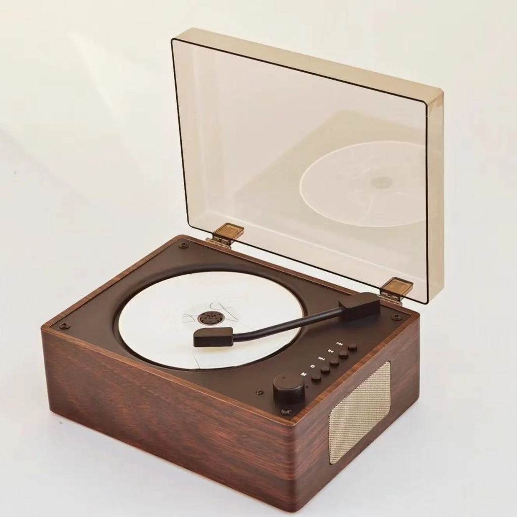 Odtwarzacz CD w stylu retro — Bluetooth 5.1, USB, AUX, akumulator