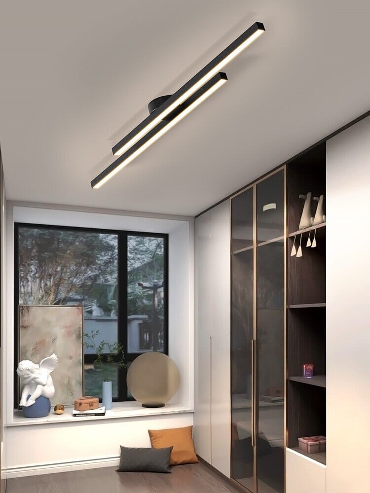 NovaLine Linear LED Chandelier — Matte Black or White Color Option