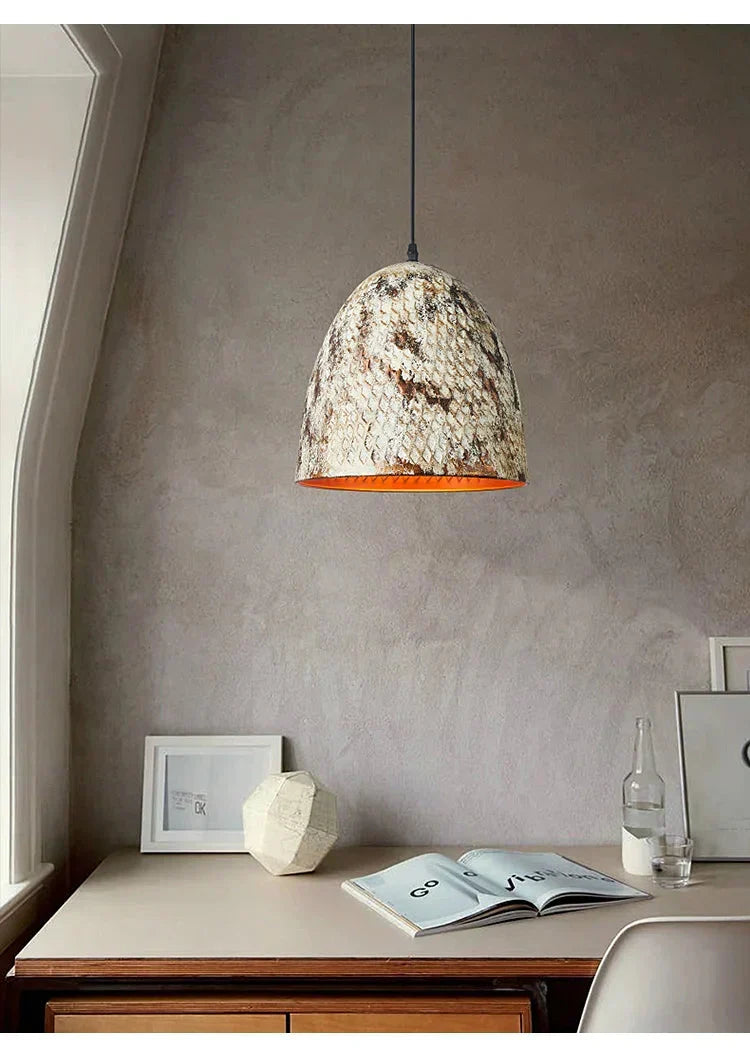 Eldara Norell Iron Cord Pendant — E27 Single Bulb Socket, 1 Light Suspended Lamp