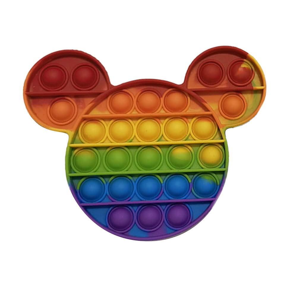 CalmWave Anti-Stress Ball — Pocket-Sized Push Pop Bubble Fidget, Rainbow