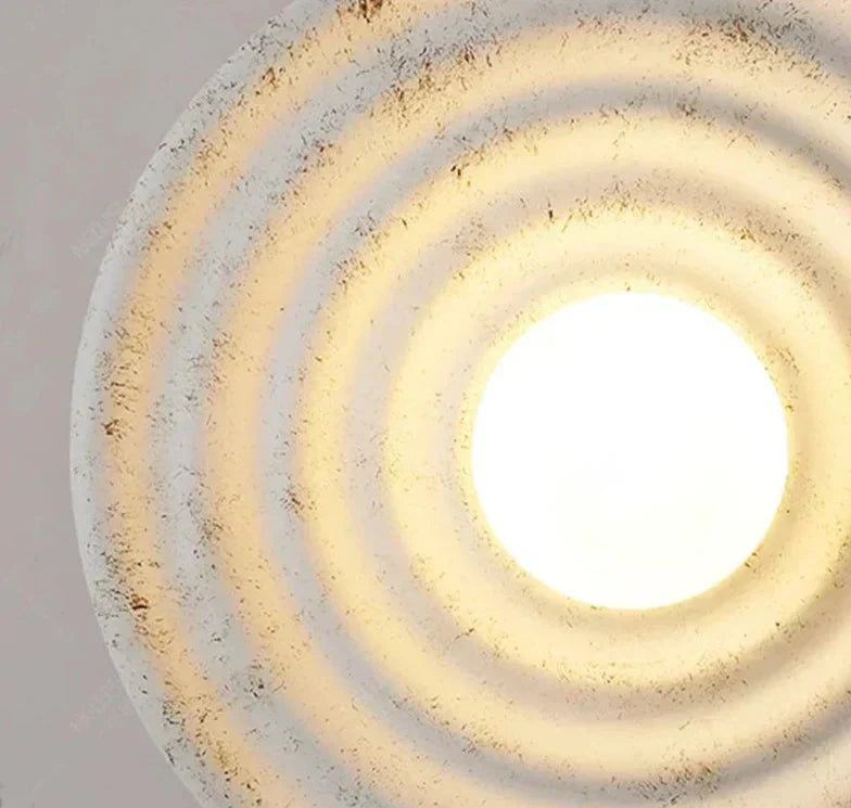 Aurelle LED Wall Lamp — Perforated Resin and Iron Construction, Upward and Downward Lighting
