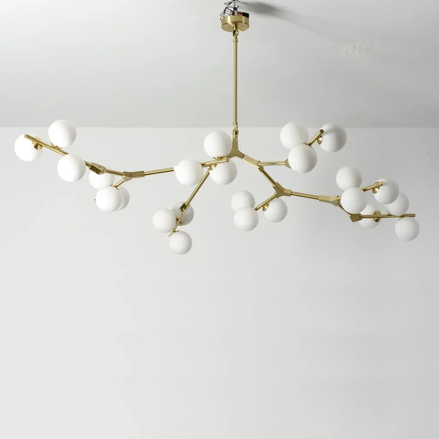 Grenlampe — mat glas i guld/sort, G4 LED, 12/18/24