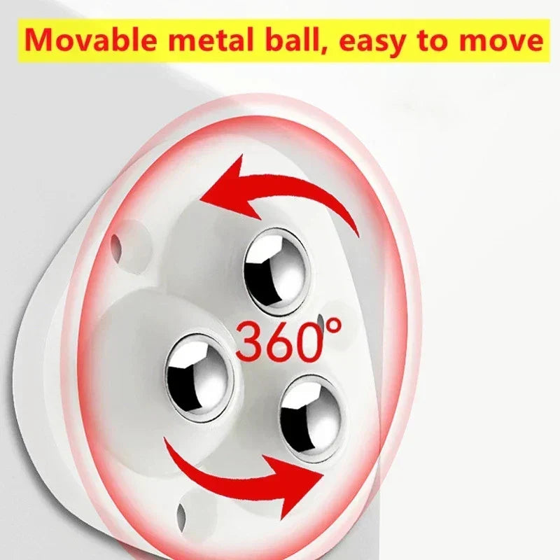 粘着式家具用キャスター - 360°回転、4個セット