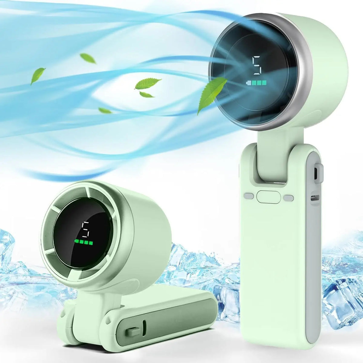 Tragbarer Turboventilator – 5 Geschwindigkeitsstufen, faltbar, per USB aufladbar