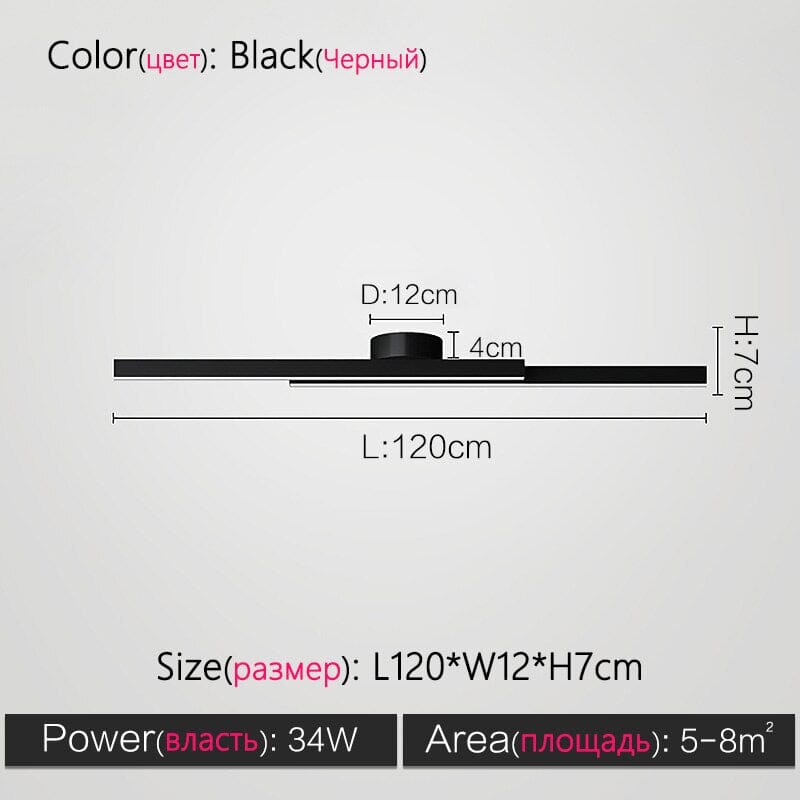 NovaLine Linear LED Chandelier — Matte Black or White Color Option