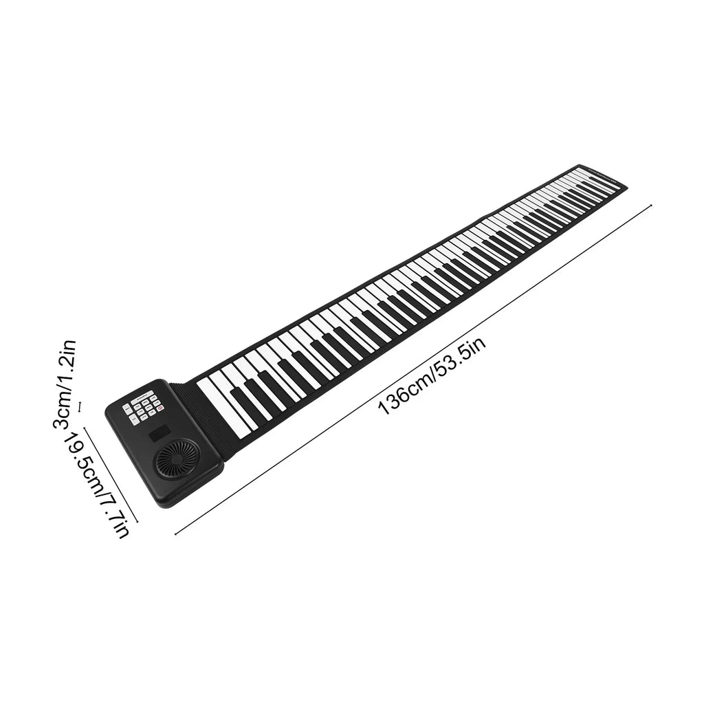 Piano enrollable de 88 teclas — Teclado portátil flexible
