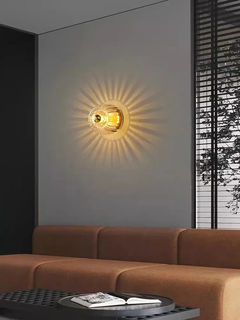 Lámpara de pared de vidrio escandinava Bauhaus - aplique moderno E14