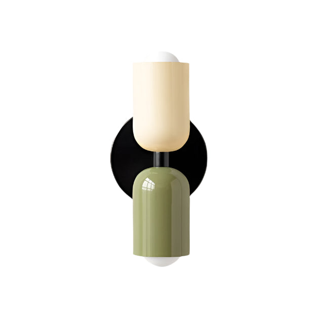 Lámpara de pared LED doble ajustable — Crema, rosa y verde