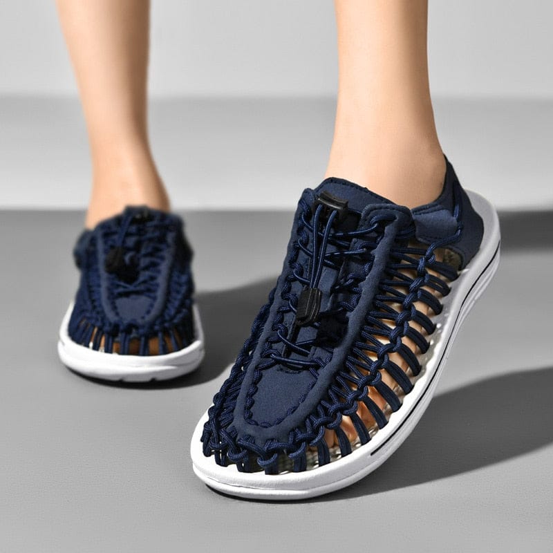 Women's Woven Sandals — Breathable, Flexible Rubber Sole