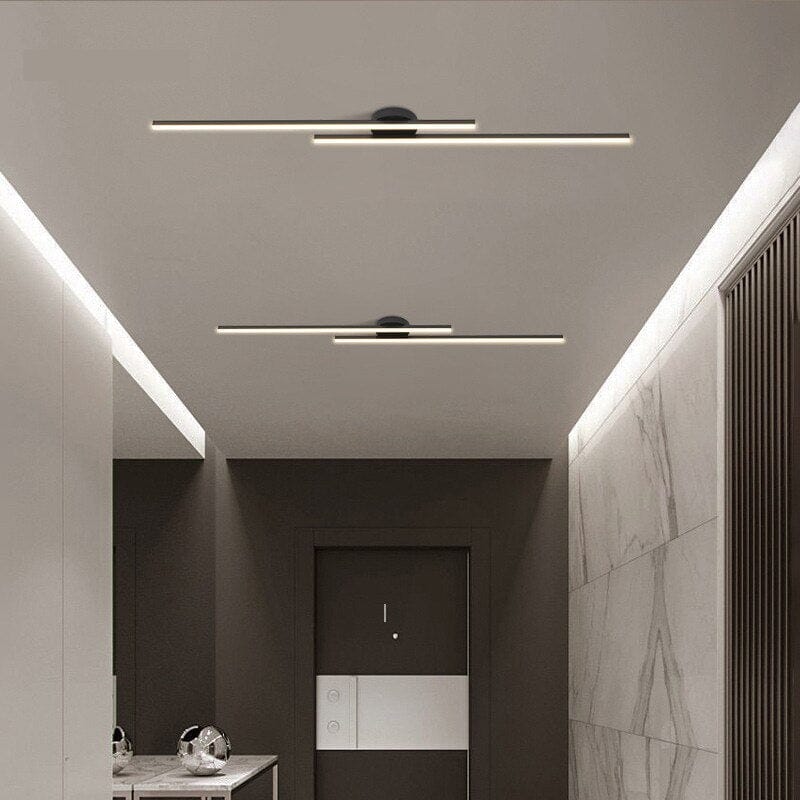 NovaLine Linear LED Chandelier — Matte Black or White Color Option