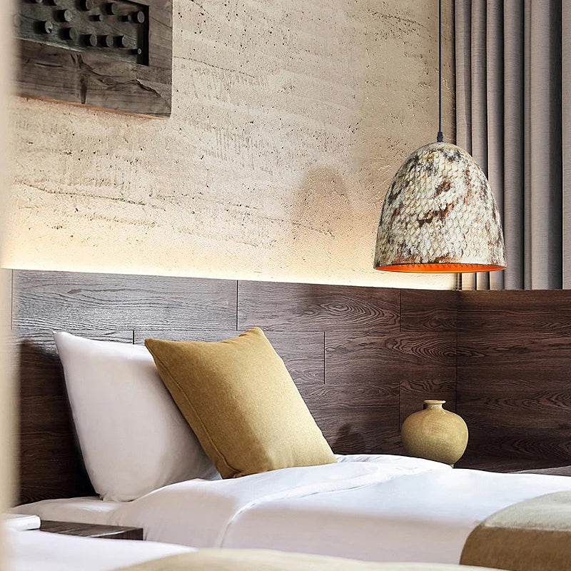 Eldara Norell Iron Cord Pendant — E27 Single Bulb Socket, 1 Light Suspended Lamp