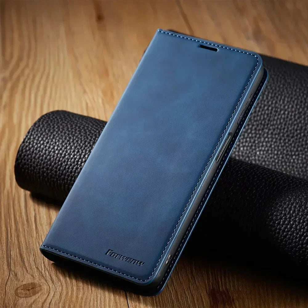 Magnetische Samsung-Leder-Klapphülle mit Kartenfach