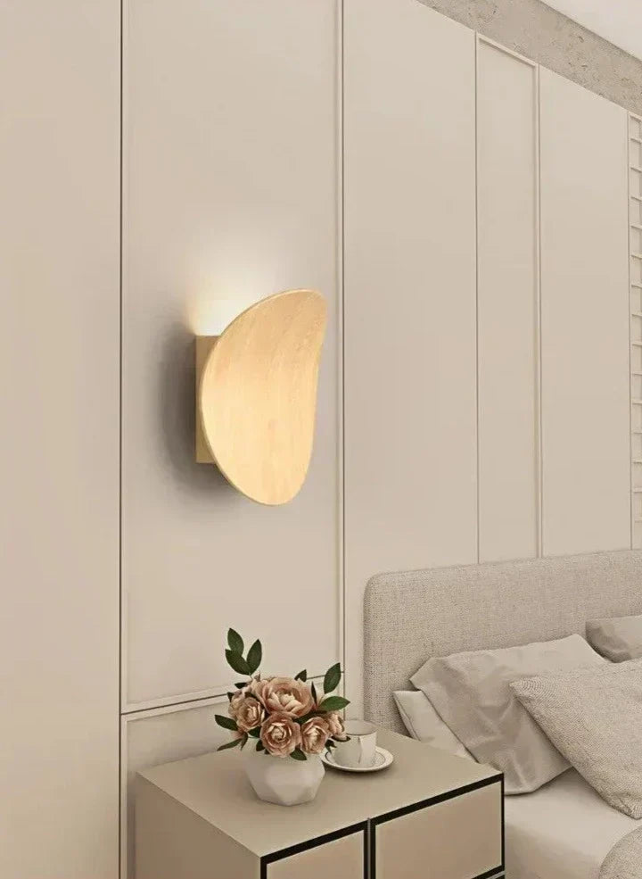 Brielle Modern Wooden Wall Lamp — Streamlined Silhouette, Warm Natural Light
