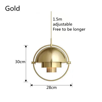Modern Nordic Pendant Light | Sculptural Metal Suspension Lamp | Wildoxy