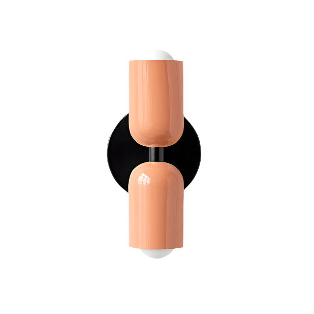 Lámpara de pared LED doble ajustable — Crema, rosa y verde