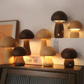 Houten paddenstoellamp — dimbaar sfeerverlichting