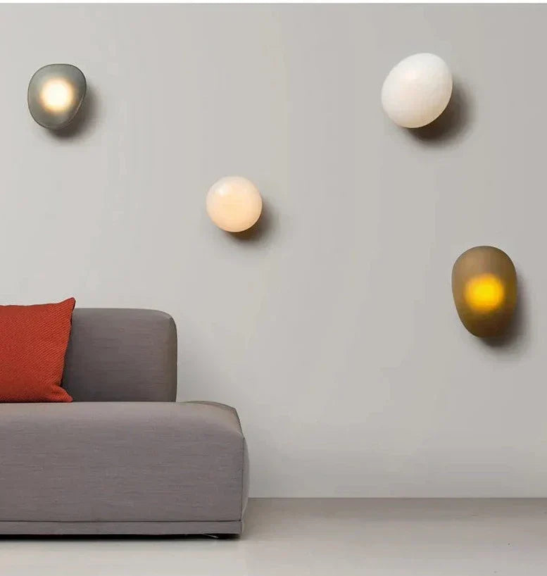Lirena Colorful Glass Wall Lamp — Clear Acrylic Trim