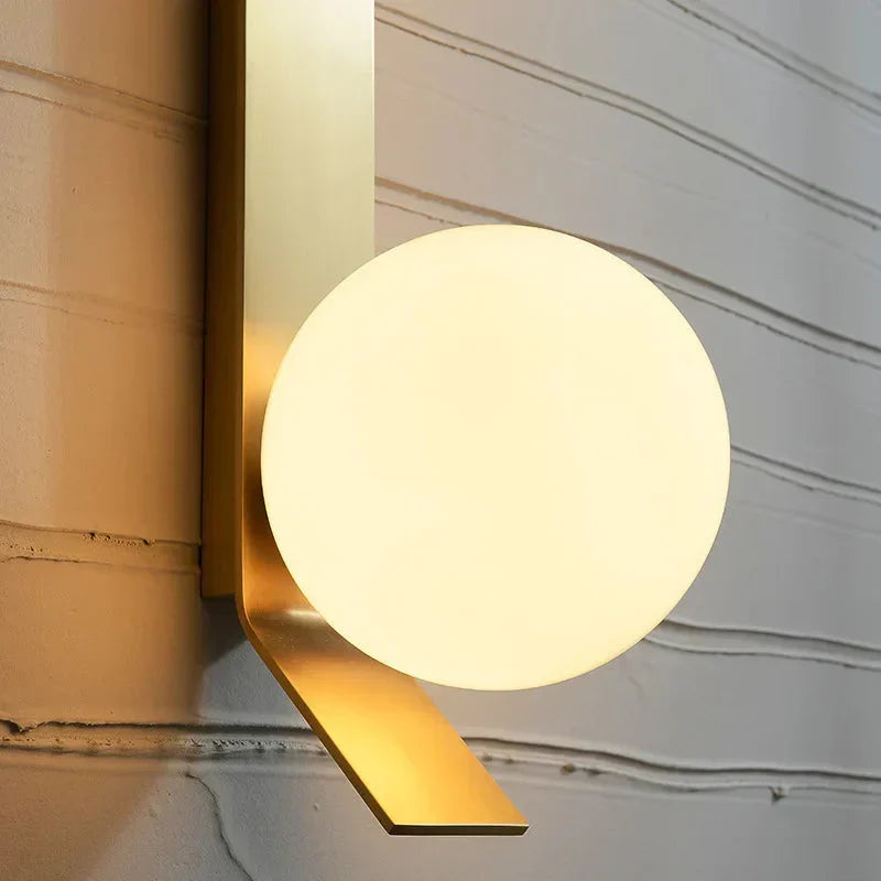 Aurelia Wall Lamp — Gilded Glass Stone Surface, Single LED G9 Bulb