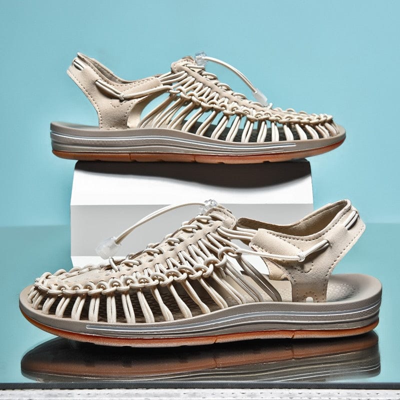 Women's Woven Sandals — Breathable, Flexible Rubber Sole