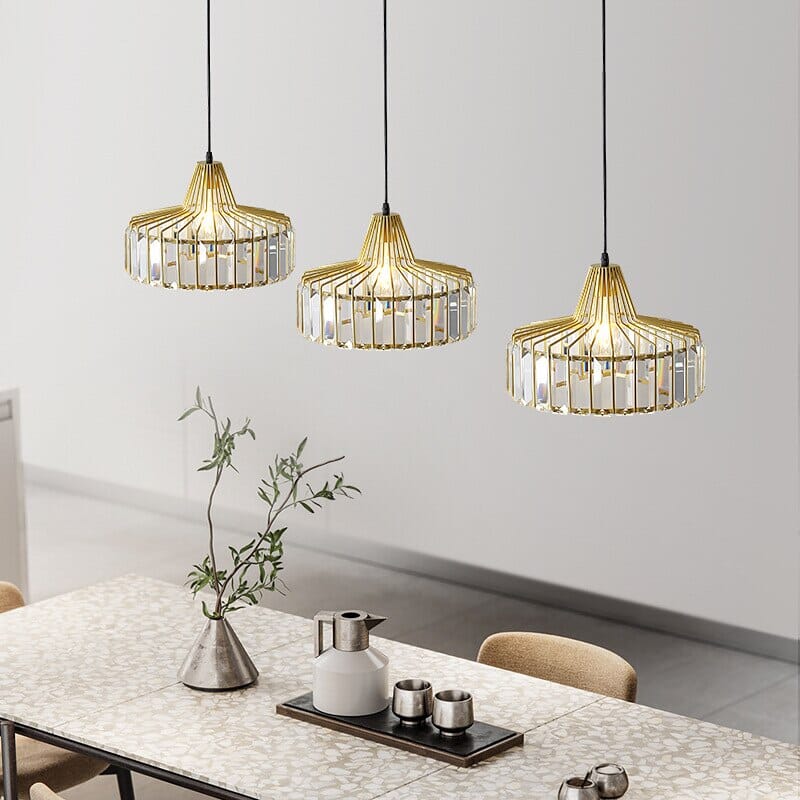 Lyra Prismatic Crystal Ceiling Pendant Light