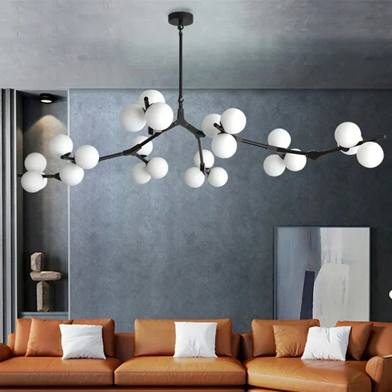Grenlampe — mat glas i guld/sort, G4 LED, 12/18/24