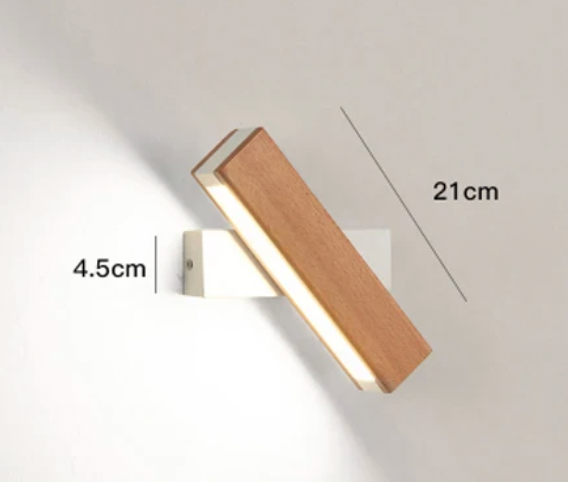 LED-Wandleuchte - Drehbares Aluminium, Schwarz/Weiß, 21/31cm