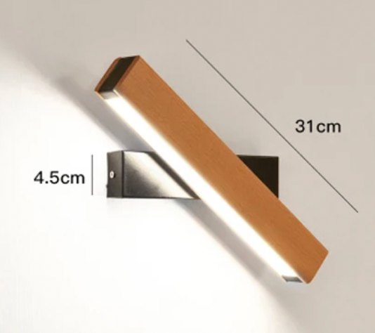 LED-Wandleuchte - Drehbares Aluminium, Schwarz/Weiß, 21/31cm
