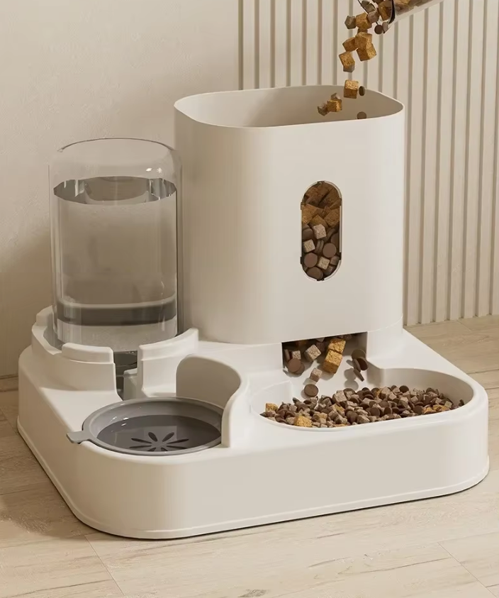 2-i-1 kattemater og vannfontene, 2300ml/1L