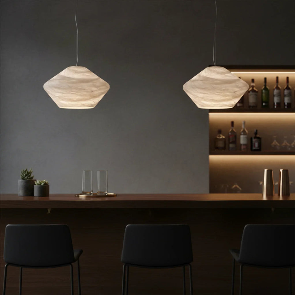 Sculptural Alabaster Gemstone Pendant Light | wildoxy