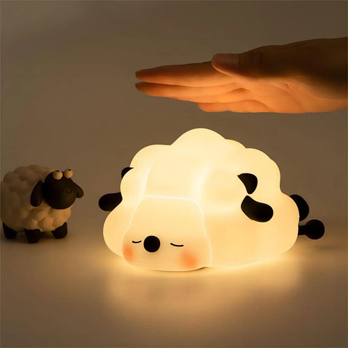動物型LEDナイトライト — ソフトシリコン、USB充電式、タイマー付き