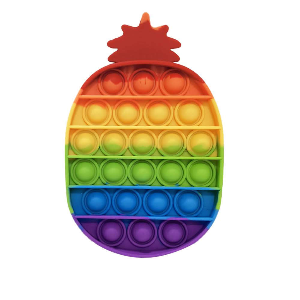 CalmWave Anti-Stress Ball — Pocket-Sized Push Pop Bubble Fidget, Rainbow