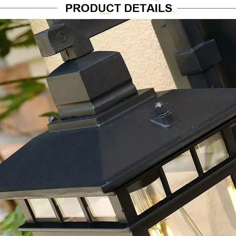 Zwarte aluminium-buitenwandlamp - IP23 E27 waterdicht