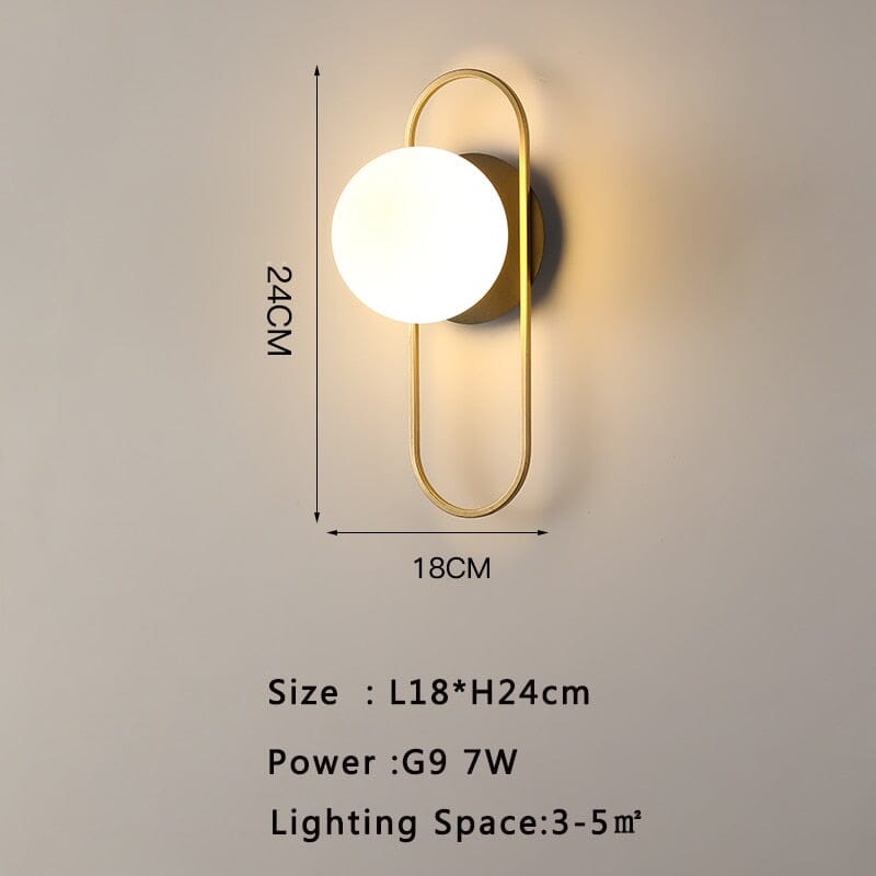 AstraLume Nordic Wall Lamp — Compact 7.0"x9.4" Design, Warm White LED, 5-10㎡ Coverage