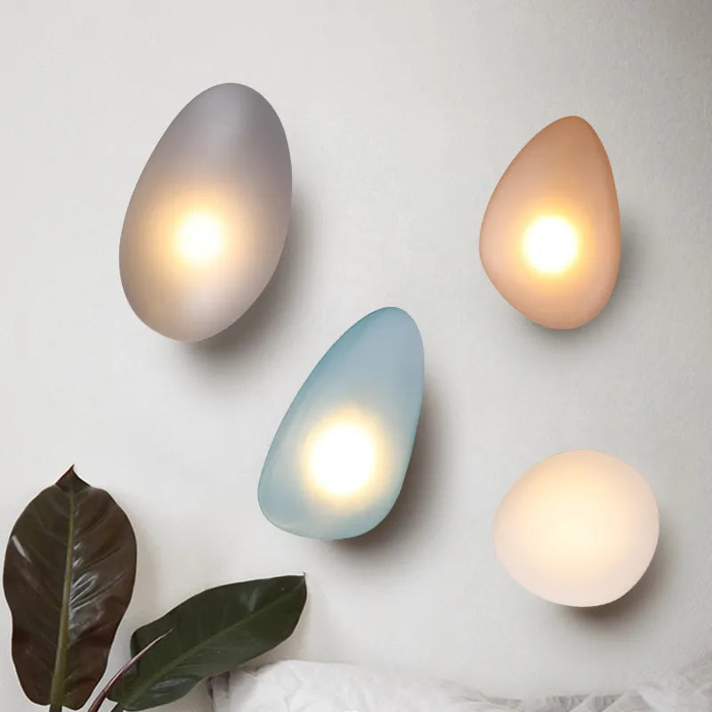 Lirena Colorful Glass Wall Lamp — Clear Acrylic Trim