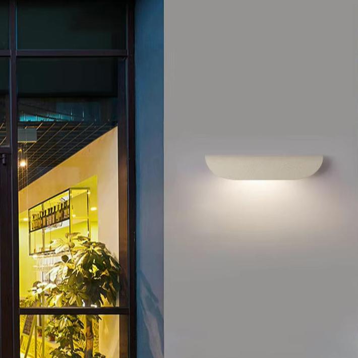 NovaCrest Cement Wall Lamps — Integrated LED Lighting, Brushed Nickel Finish