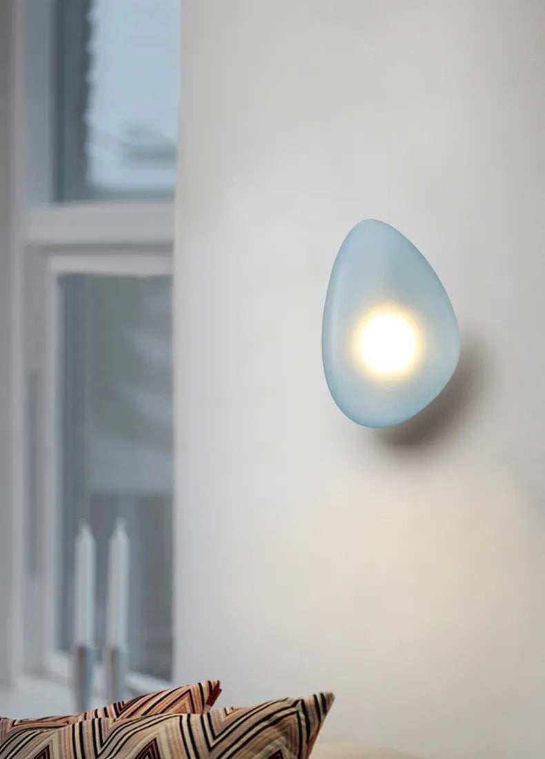 Lirena Colorful Glass Wall Lamp — Clear Acrylic Trim