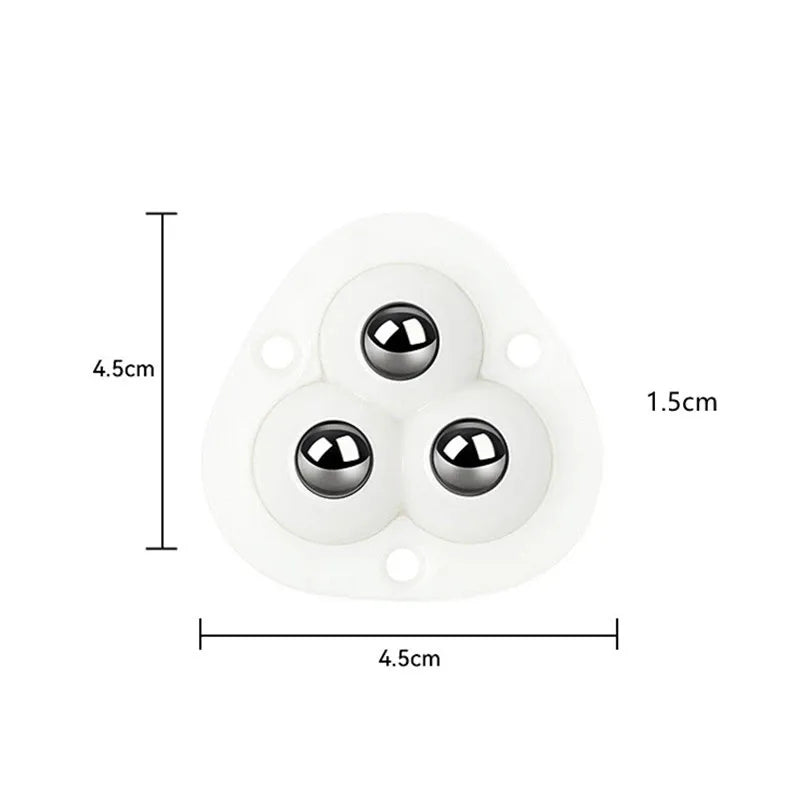 粘着式家具用キャスター - 360°回転、4個セット