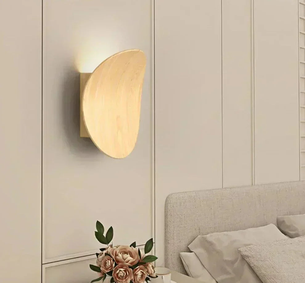 Brielle Modern Wooden Wall Lamp — Streamlined Silhouette, Warm Natural Light